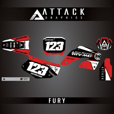 Attack Graphics Custom Fury Complete Bike Graphics Kit#206972-P