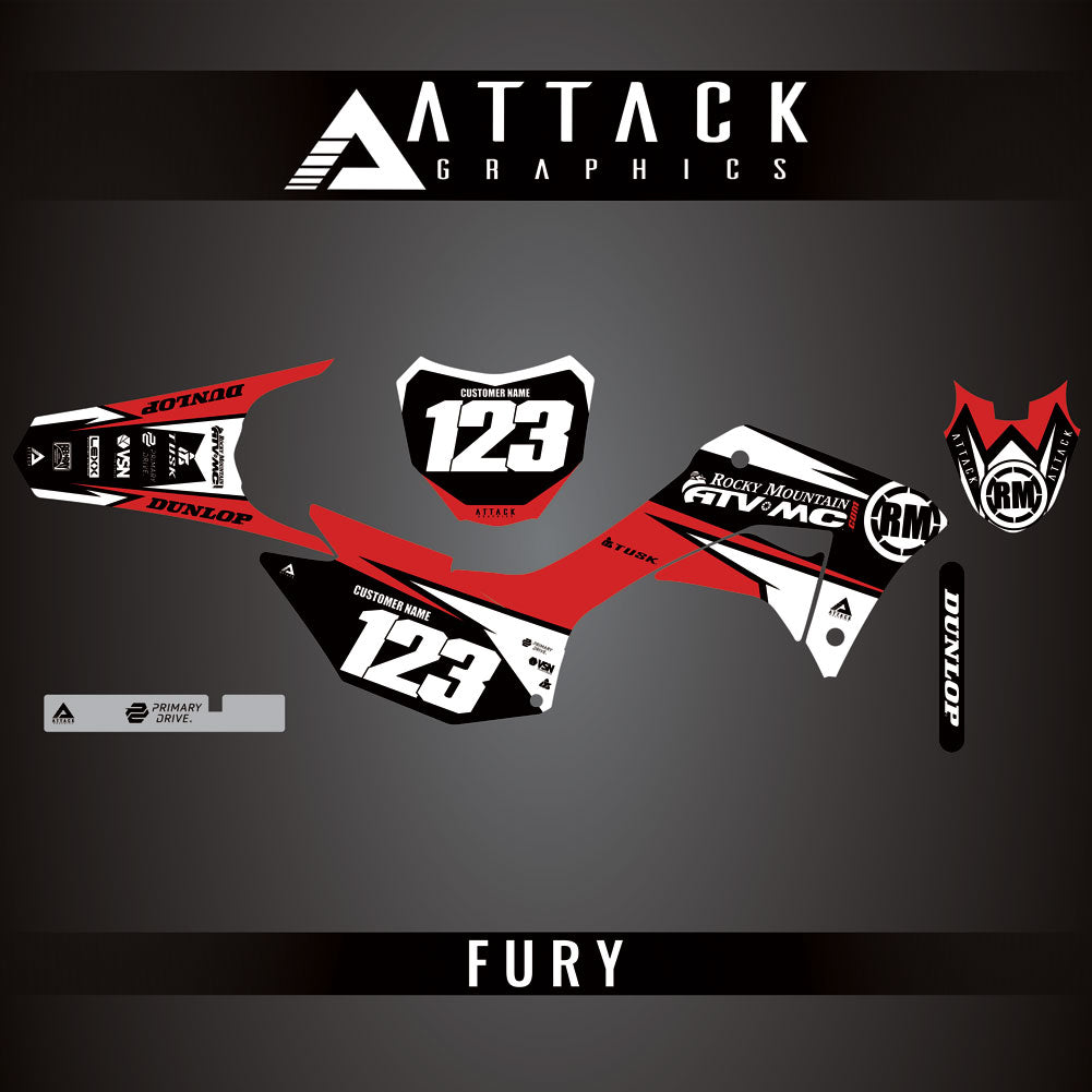 Attack Graphics Custom Fury Complete Bike Graphics Kit#206972-P