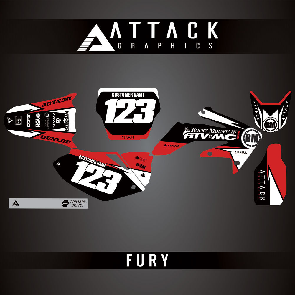 Attack Graphics Custom Fury Complete Bike Graphics Kit#206972-P