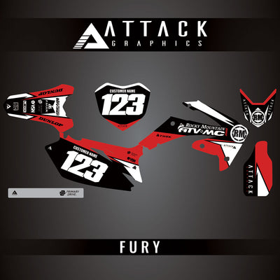 Attack Graphics Custom Fury Complete Bike Graphics Kit#206972-P