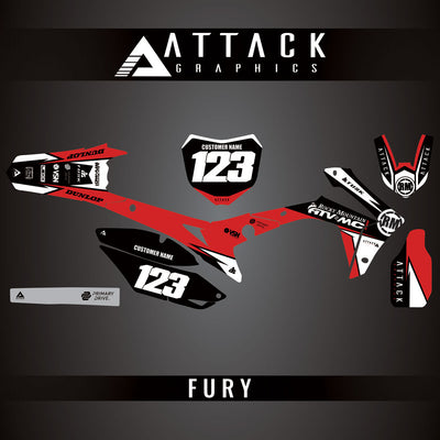 Attack Graphics Custom Fury Complete Bike Graphics Kit#206972-P