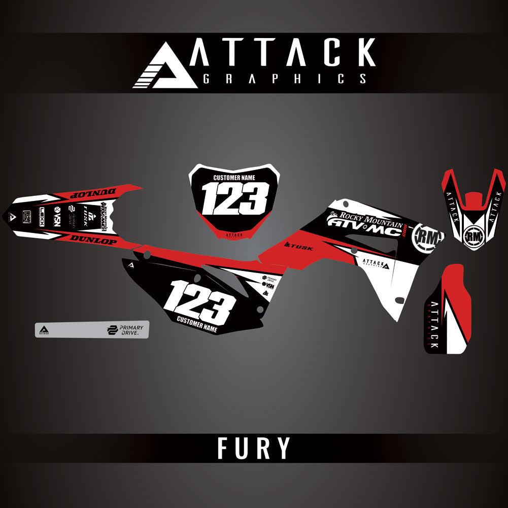 Attack Graphics Custom Fury Complete Bike Graphics Kit#206972-P