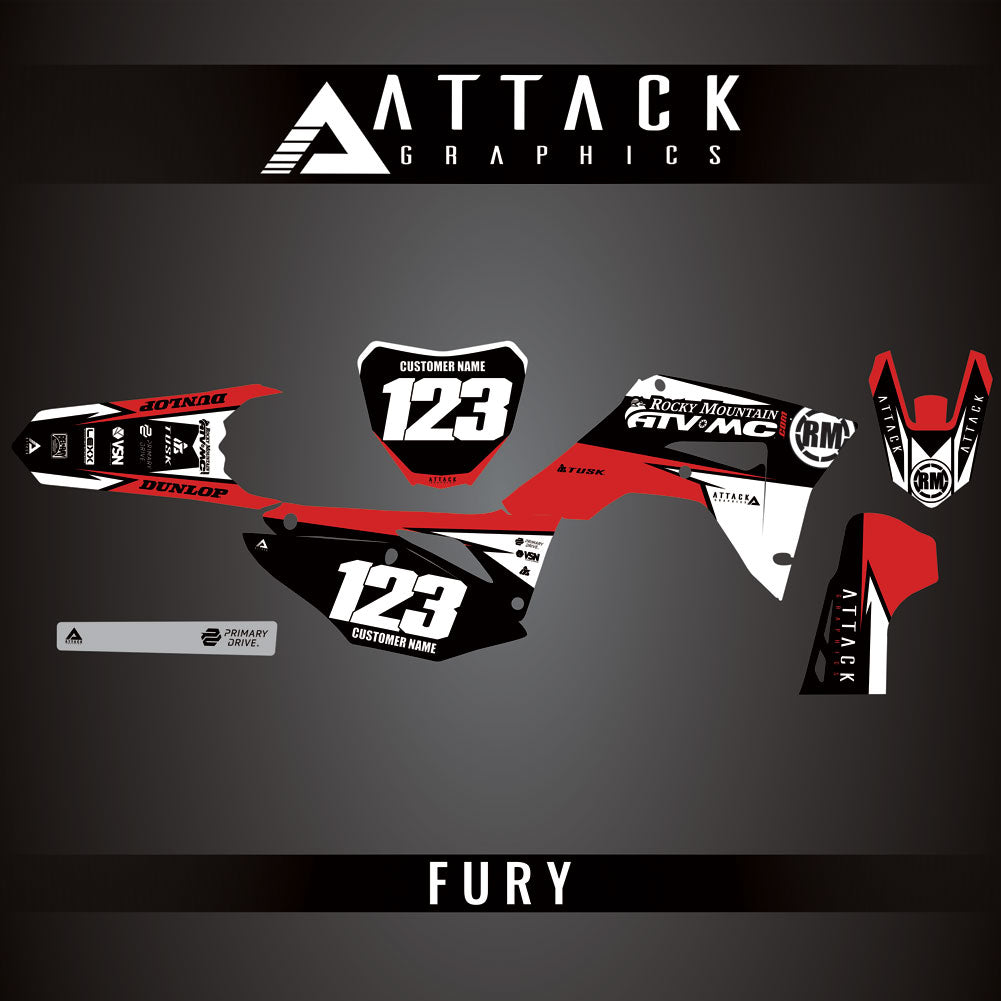 Attack Graphics Custom Fury Complete Bike Graphics Kit#206972-P