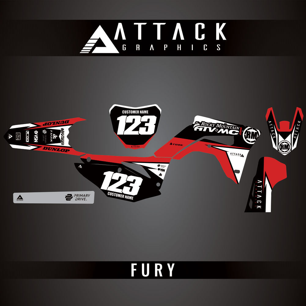 Attack Graphics Custom Fury Complete Bike Graphics Kit#206972-P