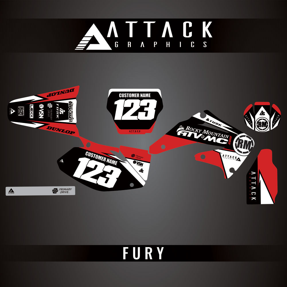 Attack Graphics Custom Fury Complete Bike Graphics Kit#206972-P