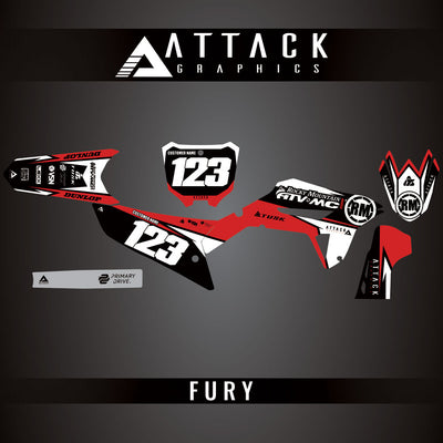 Attack Graphics Custom Fury Complete Bike Graphics Kit#206972-P