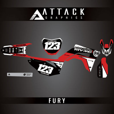 Attack Graphics Custom Fury Complete Bike Graphics Kit#206972-P