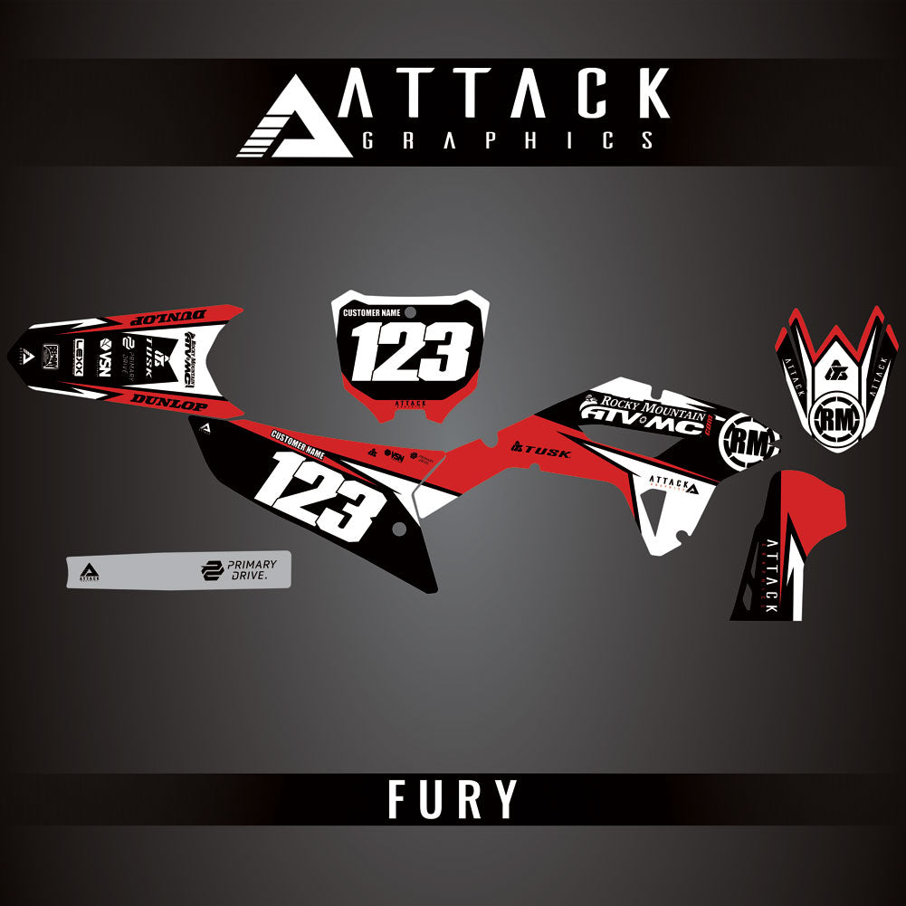 Attack Graphics Custom Fury Complete Bike Graphics Kit#206972-P