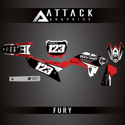 Attack Graphics Custom Fury Complete Bike Graphics Kit#206972-P