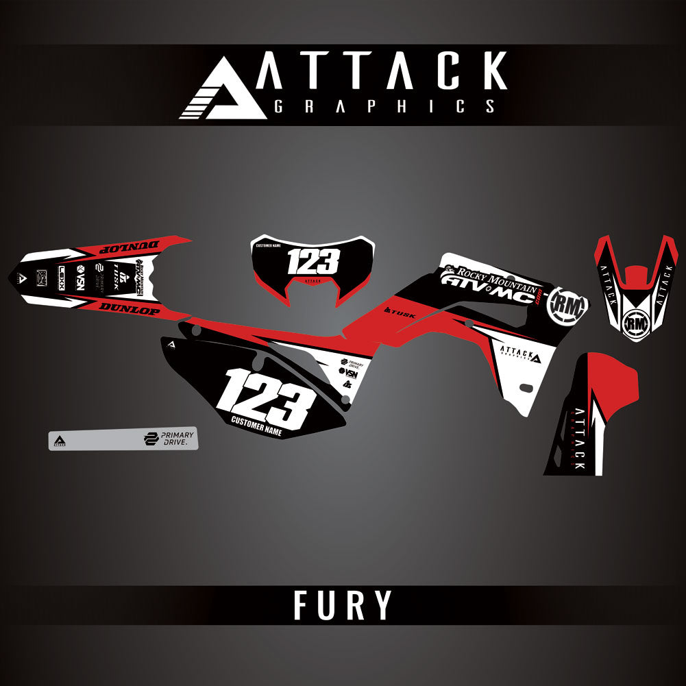 Attack Graphics Custom Fury Complete Bike Graphics Kit#206972-P