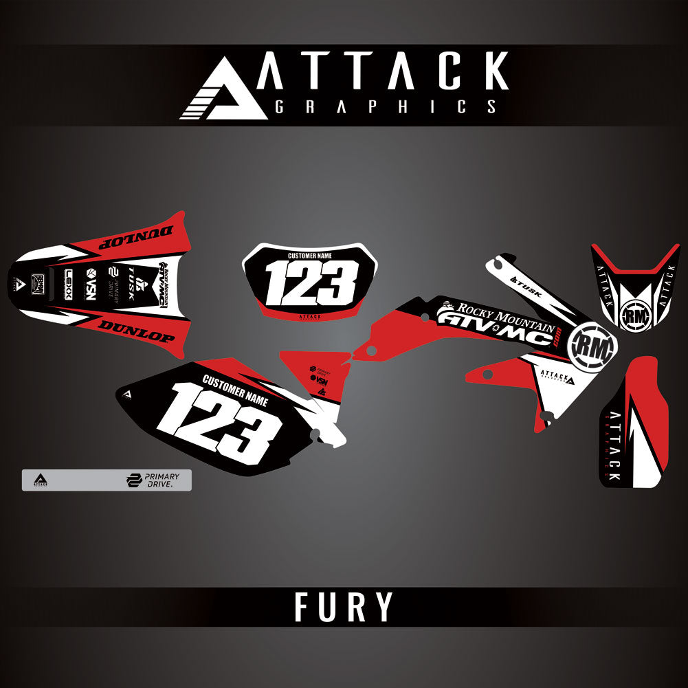 Attack Graphics Custom Fury Complete Bike Graphics Kit#206972-P