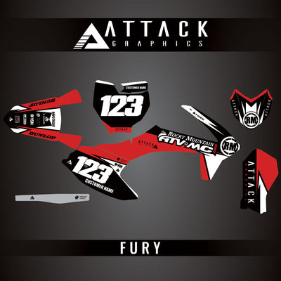 Attack Graphics Custom Fury Complete Bike Graphics Kit#206972-P