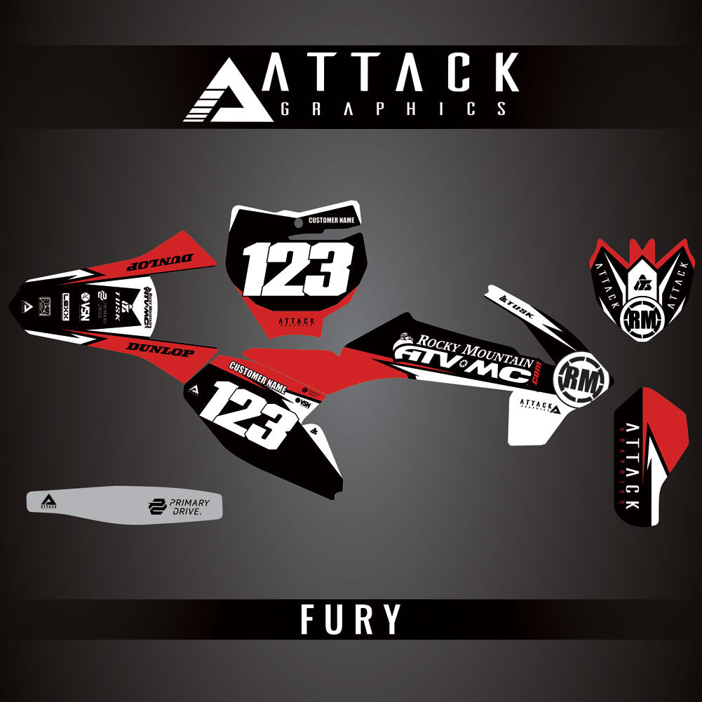 Attack Graphics Custom Fury Complete Bike Graphics Kit#206972-P