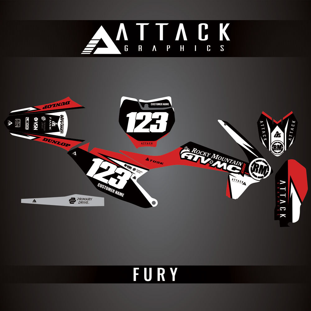 Attack Graphics Custom Fury Complete Bike Graphics Kit#206972-P