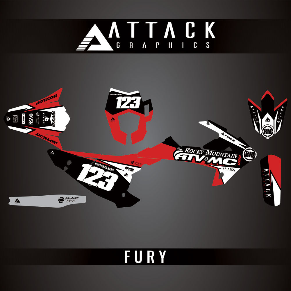 Attack Graphics Custom Fury Complete Bike Graphics Kit#206972-P