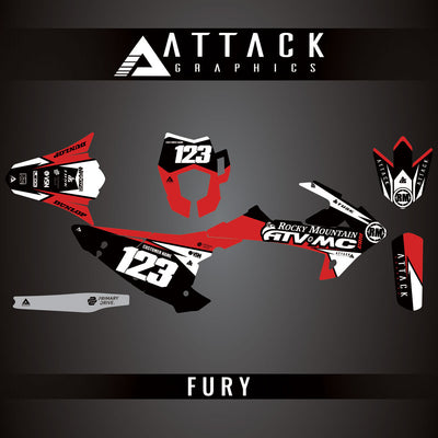 Attack Graphics Custom Fury Complete Bike Graphics Kit#206972-P