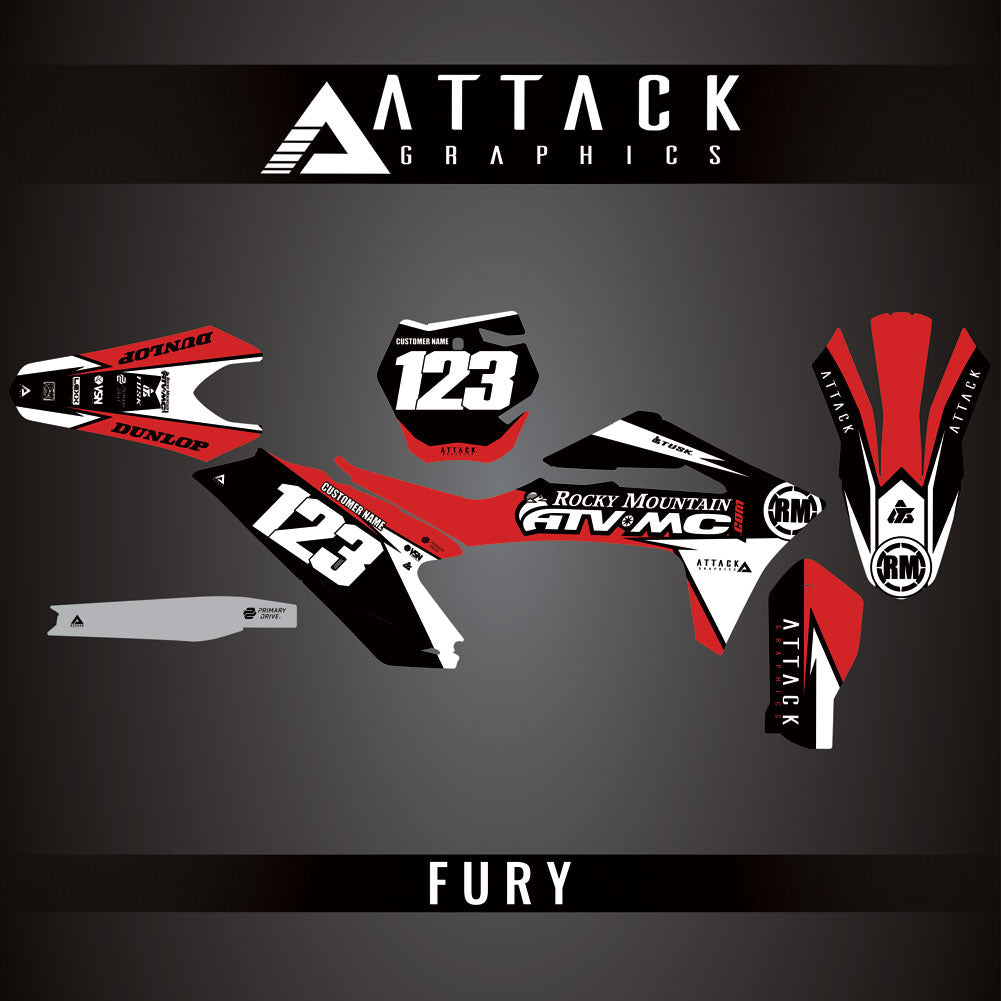 Attack Graphics Custom Fury Complete Bike Graphics Kit#206972-P