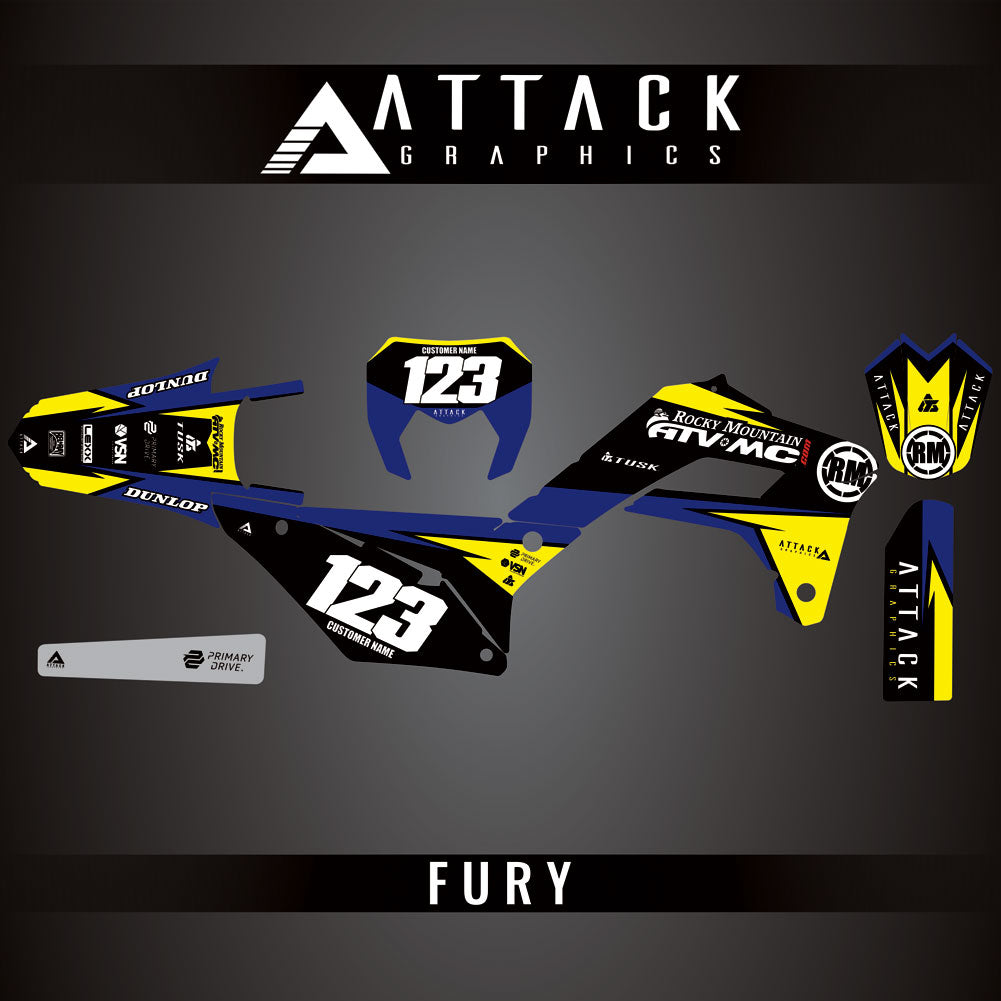 Attack Graphics Custom Fury Complete Bike Graphics Kit#206972-P