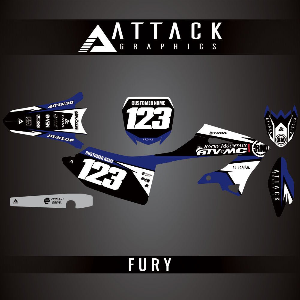 Attack Graphics Custom Fury Complete Bike Graphics Kit#206972-P