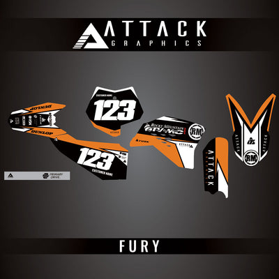 Attack Graphics Custom Fury Complete Bike Graphics Kit#206972-P