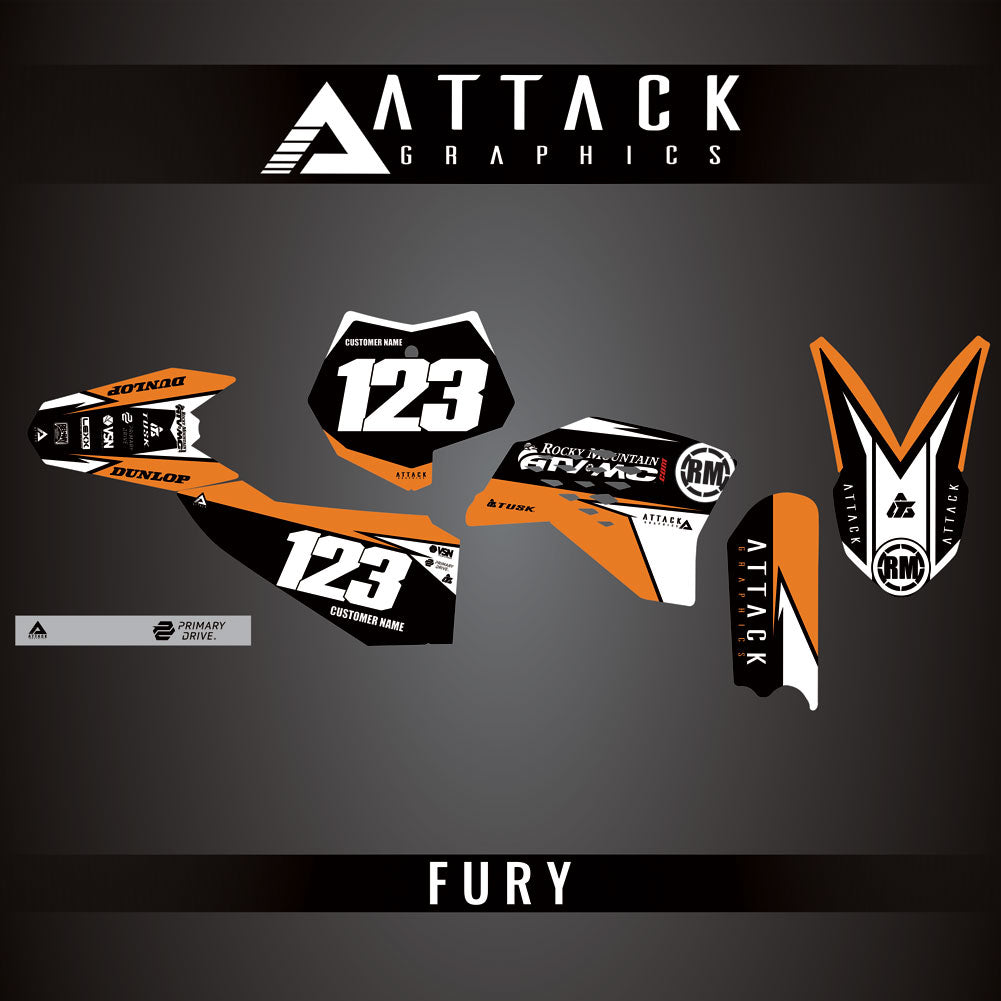 Attack Graphics Custom Fury Complete Bike Graphics Kit#206972-P