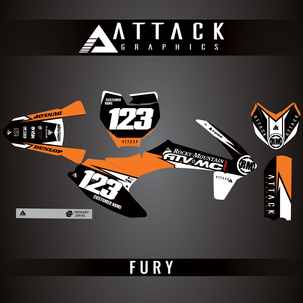 Attack Graphics Custom Fury Complete Bike Graphics Kit#206972-P