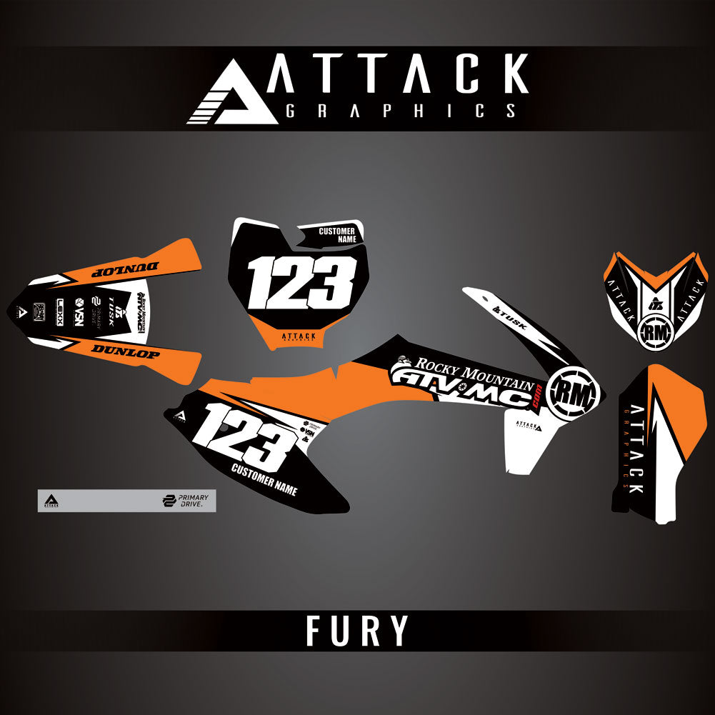 Attack Graphics Custom Fury Complete Bike Graphics Kit#206972-P