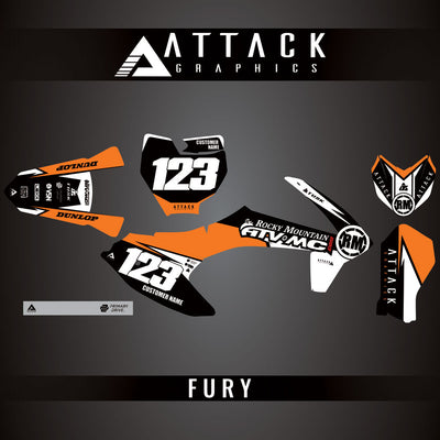 Attack Graphics Custom Fury Complete Bike Graphics Kit#206972-P