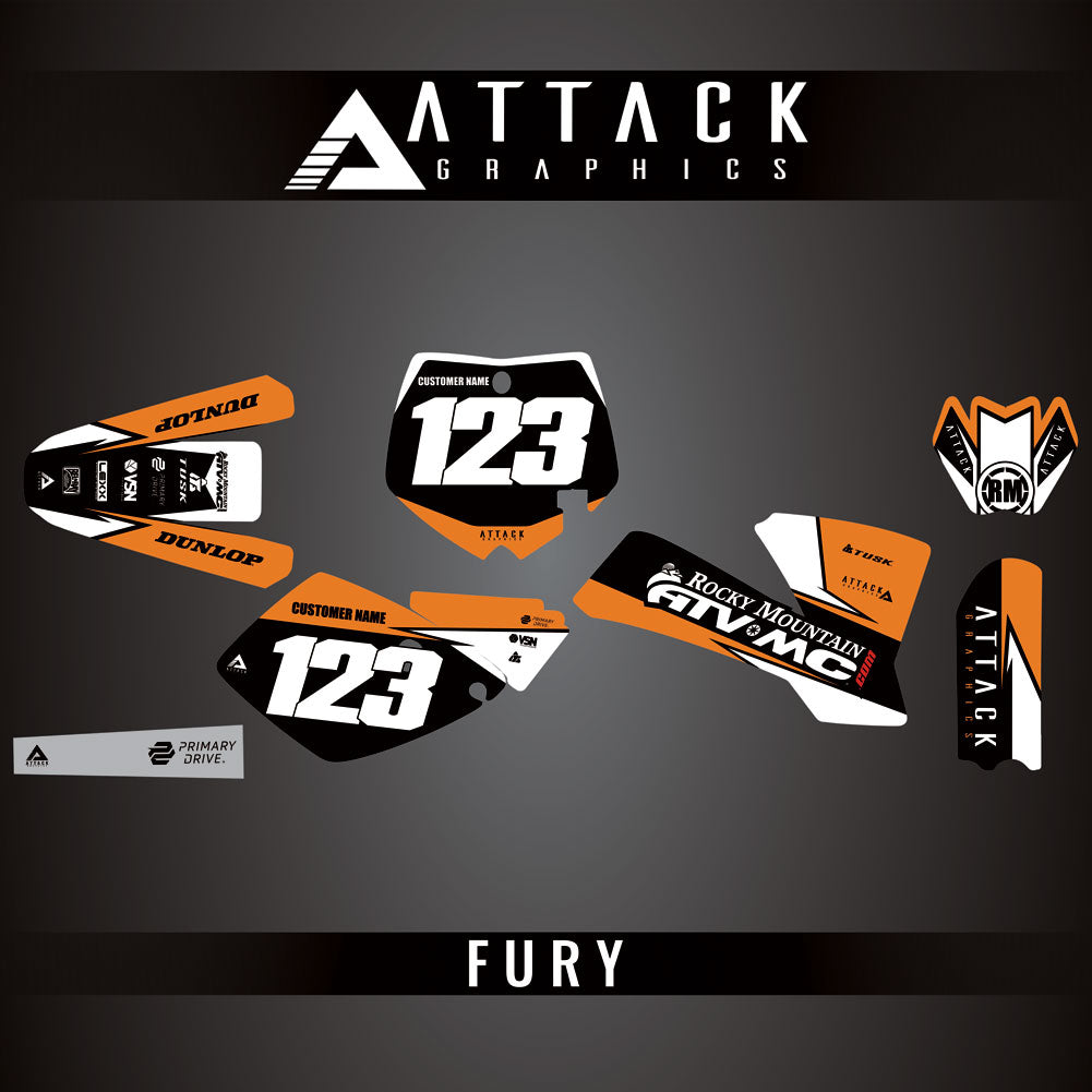 Attack Graphics Custom Fury Complete Bike Graphics Kit#206972-P