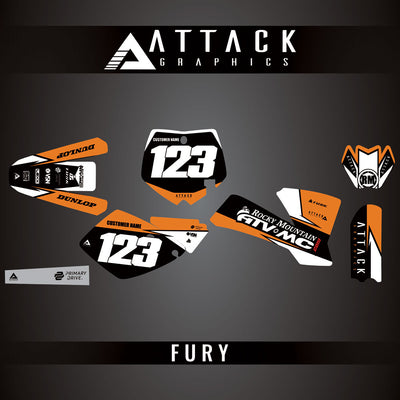 Attack Graphics Custom Fury Complete Bike Graphics Kit#206972-P