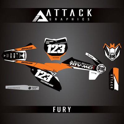 Attack Graphics Custom Fury Complete Bike Graphics Kit#206972-P