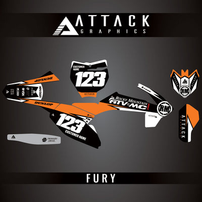 Attack Graphics Custom Fury Complete Bike Graphics Kit#206972-P