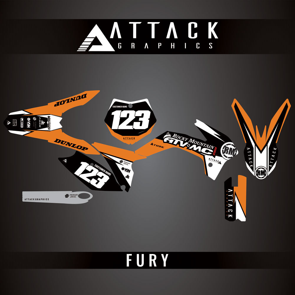 Attack Graphics Custom Fury Complete Bike Graphics Kit#206972-P