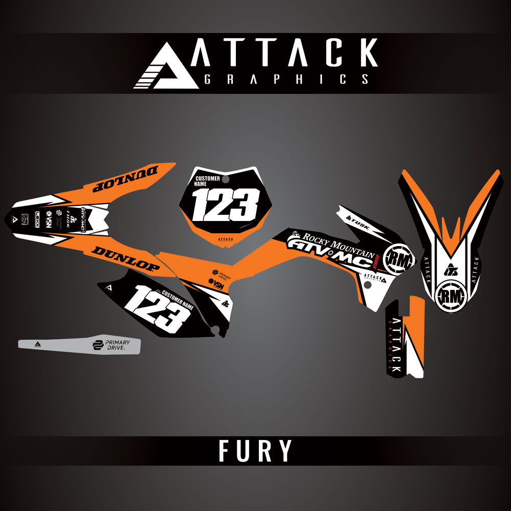 Attack Graphics Custom Fury Complete Bike Graphics Kit#206972-P