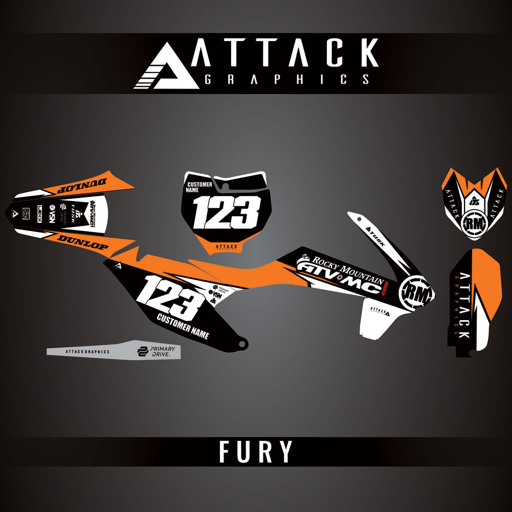 Attack Graphics Custom Fury Complete Bike Graphics Kit#206972-P