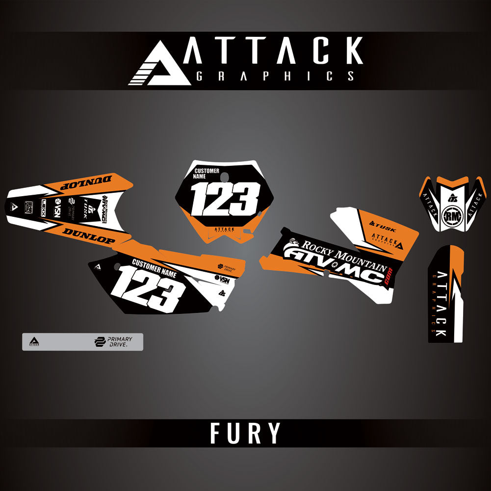 Attack Graphics Custom Fury Complete Bike Graphics Kit#206972-P