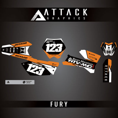 Attack Graphics Custom Fury Complete Bike Graphics Kit#206972-P