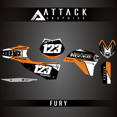 Attack Graphics Custom Fury Complete Bike Graphics Kit#206972-P1