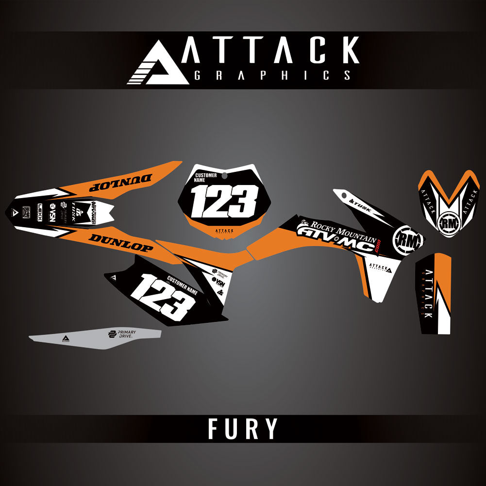 Attack Graphics Custom Fury Complete Bike Graphics Kit#206972-P1