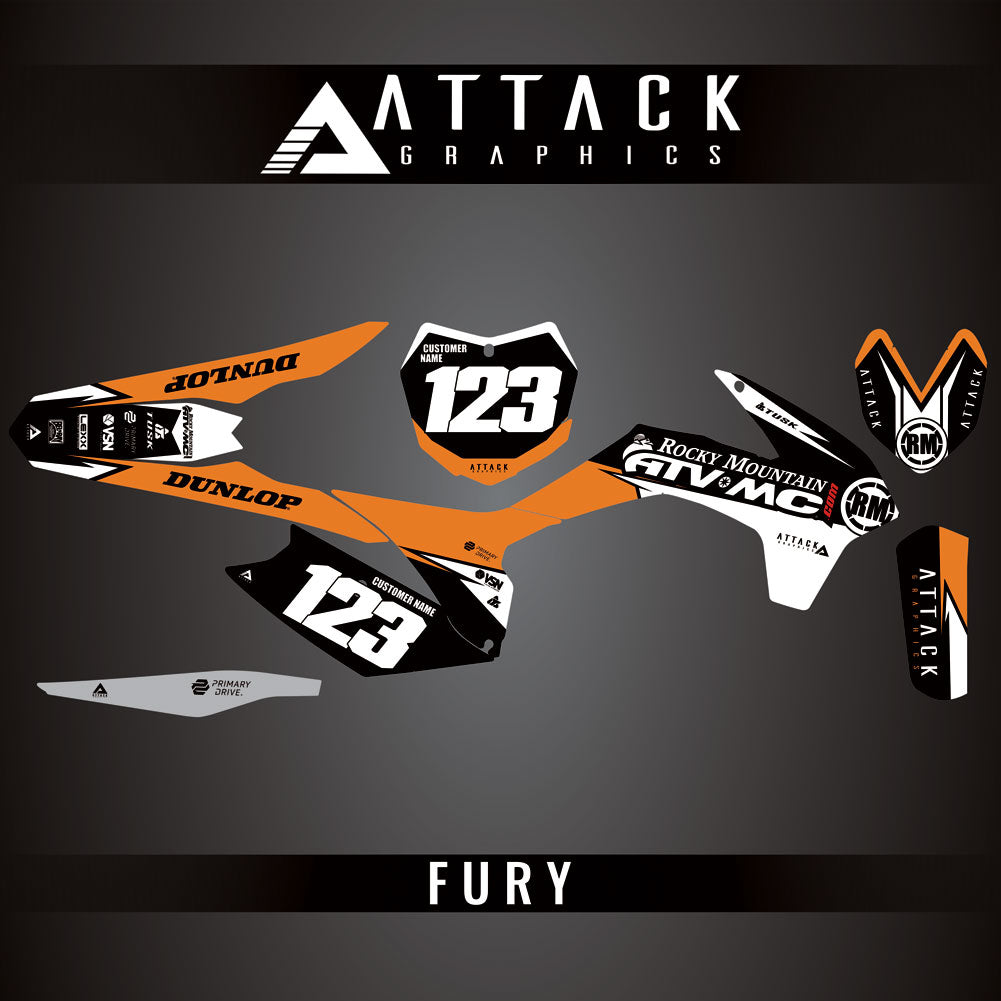 Attack Graphics Custom Fury Complete Bike Graphics Kit#206972-P1