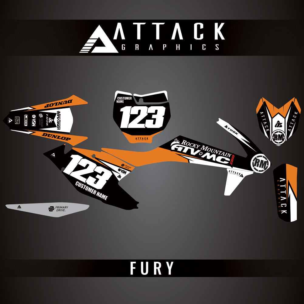 Attack Graphics Custom Fury Complete Bike Graphics Kit#206972-P1