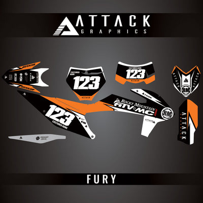 Attack Graphics Custom Fury Complete Bike Graphics Kit#206972-P1