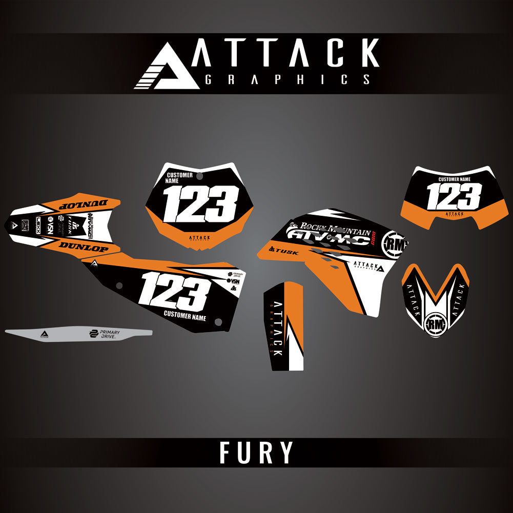 Attack Graphics Custom Fury Complete Bike Graphics Kit#206972-P1