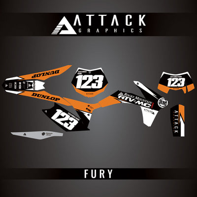 Attack Graphics Custom Fury Complete Bike Graphics Kit#206972-P1