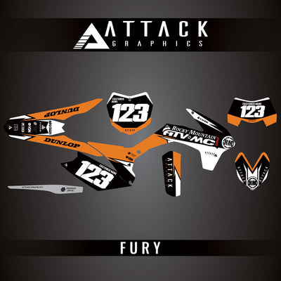 Attack Graphics Custom Fury Complete Bike Graphics Kit#206972-P1