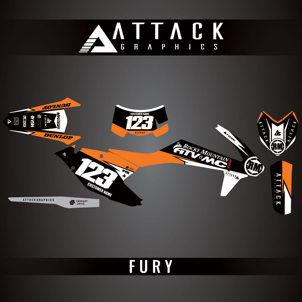 Attack Graphics Custom Fury Complete Bike Graphics Kit#206972-P1