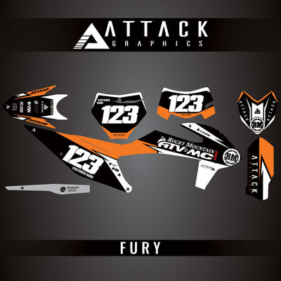 Attack Graphics Custom Fury Complete Bike Graphics Kit#206972-P1