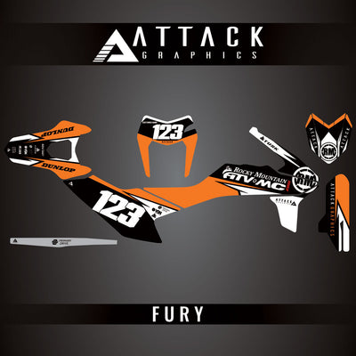 Attack Graphics Custom Fury Complete Bike Graphics Kit#206972-P1