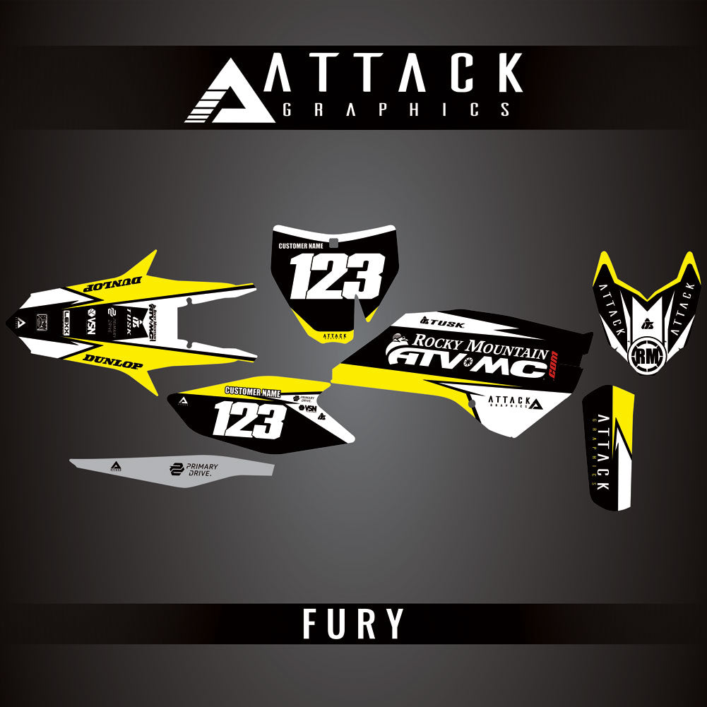 Attack Graphics Custom Fury Complete Bike Graphics Kit#206972-P1