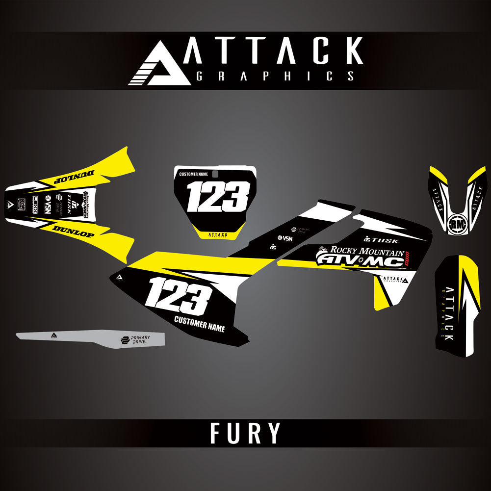 Attack Graphics Custom Fury Complete Bike Graphics Kit#206972-P1